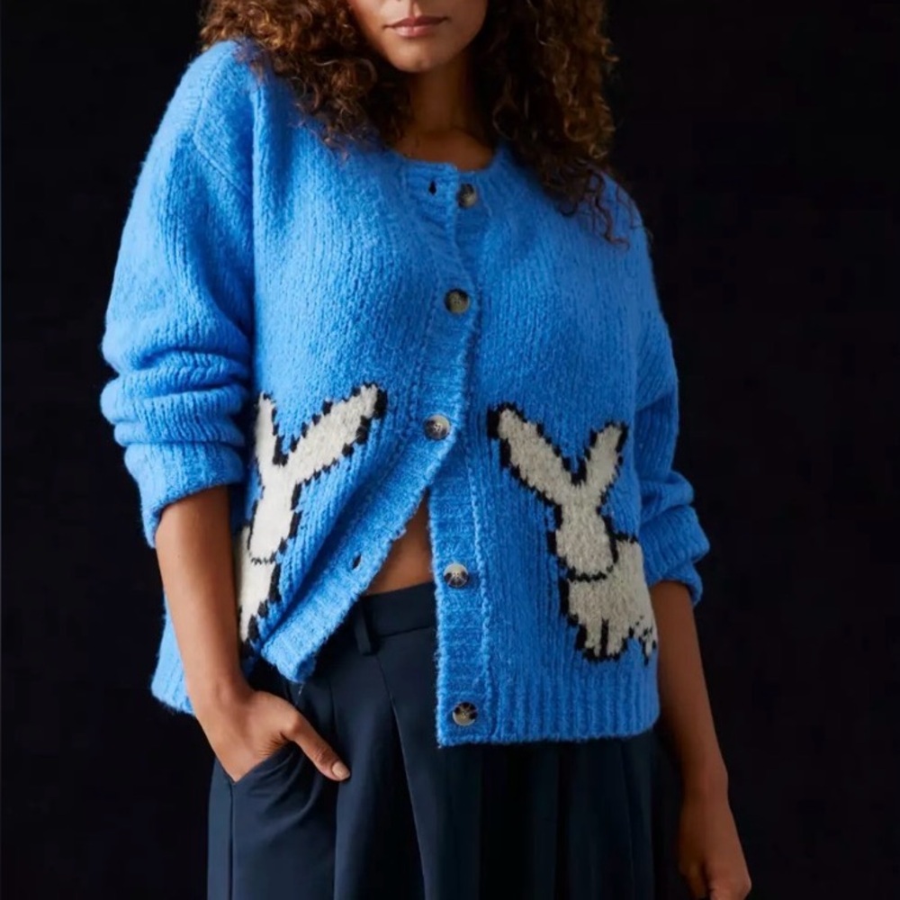 Anthropology Maeve bunny slope cardigan NWT